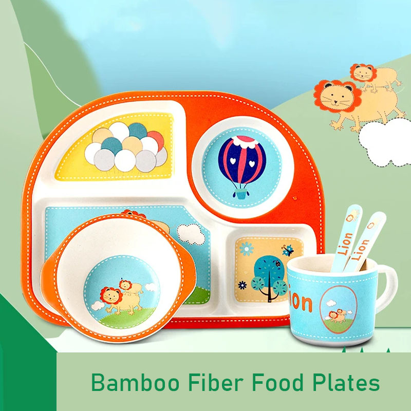 Baby Food With Fiber - Prato infantil com divisórias, pratos de