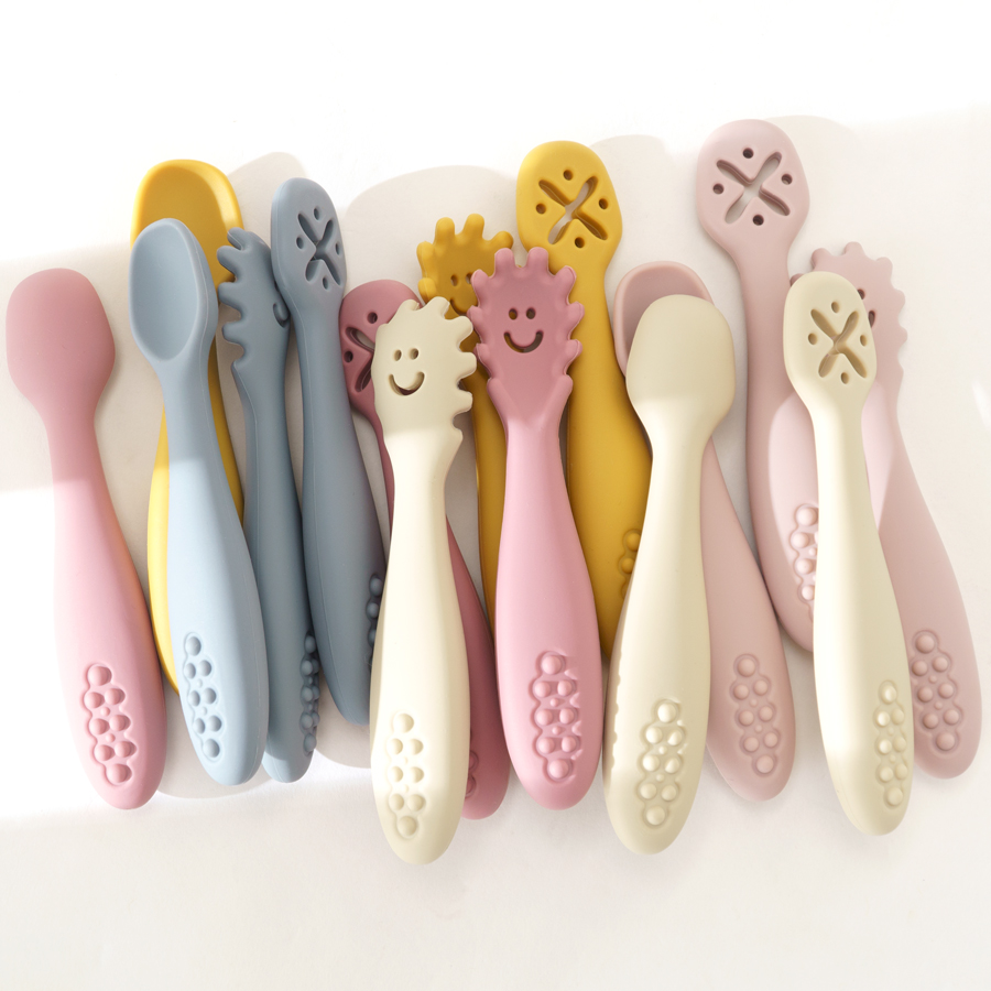 Baby Food Utensils Set - 3 pçs bonito bebê aprendizagem colheres