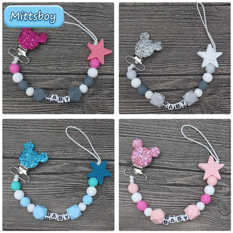 Baby Food Name - Novo nome personalizado bebê mordedor pulseira