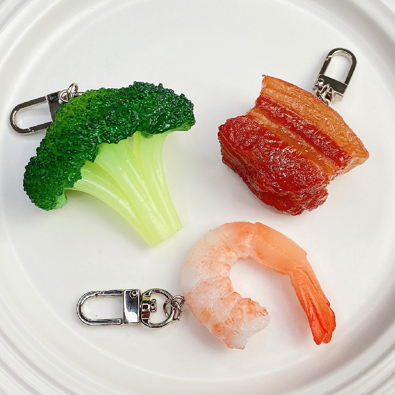 Baby Food Shrimp - Simulação comida chaveiro de porco brasado