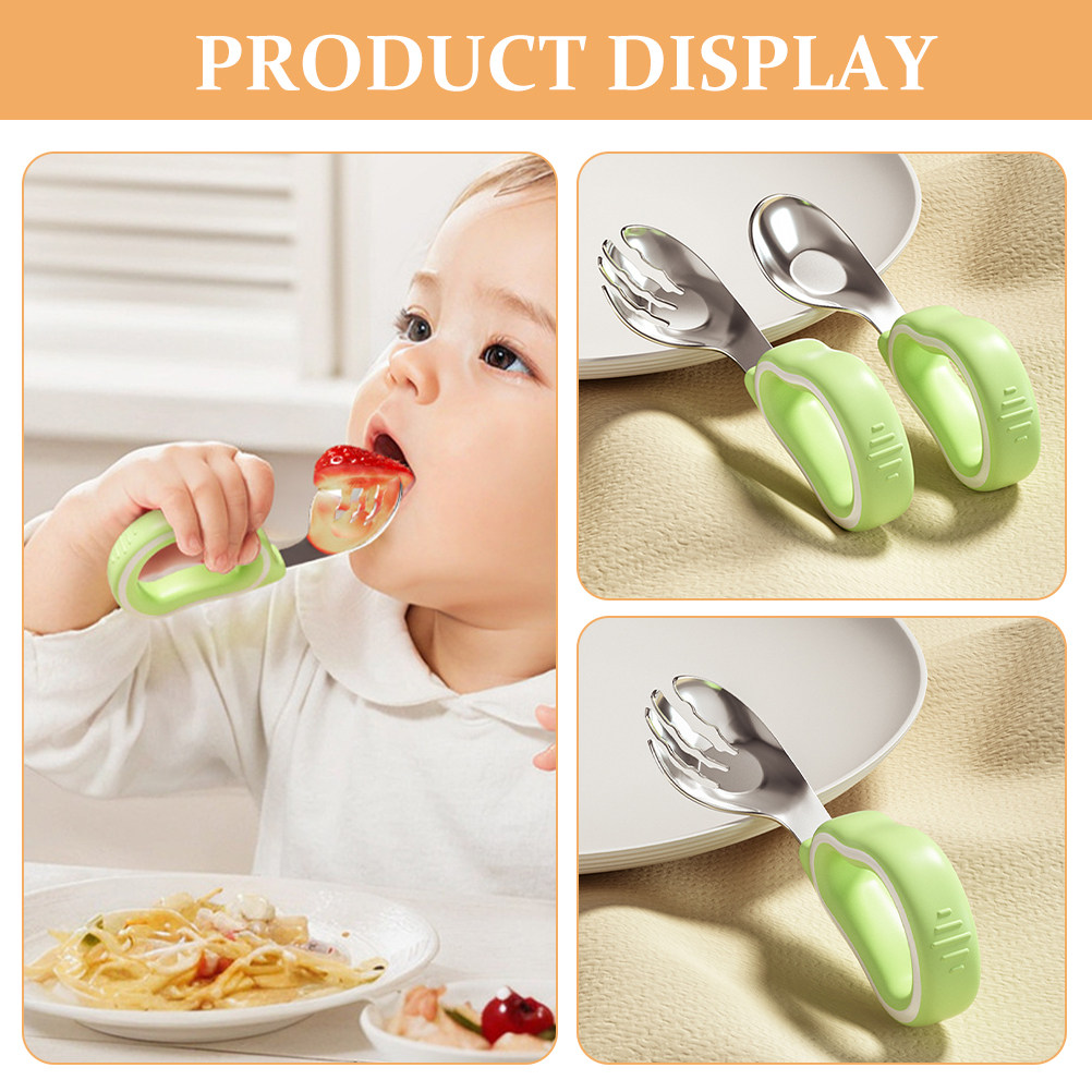 1 conjunto de talheres infanti - Baby Food Utensils Set avaliação e preço