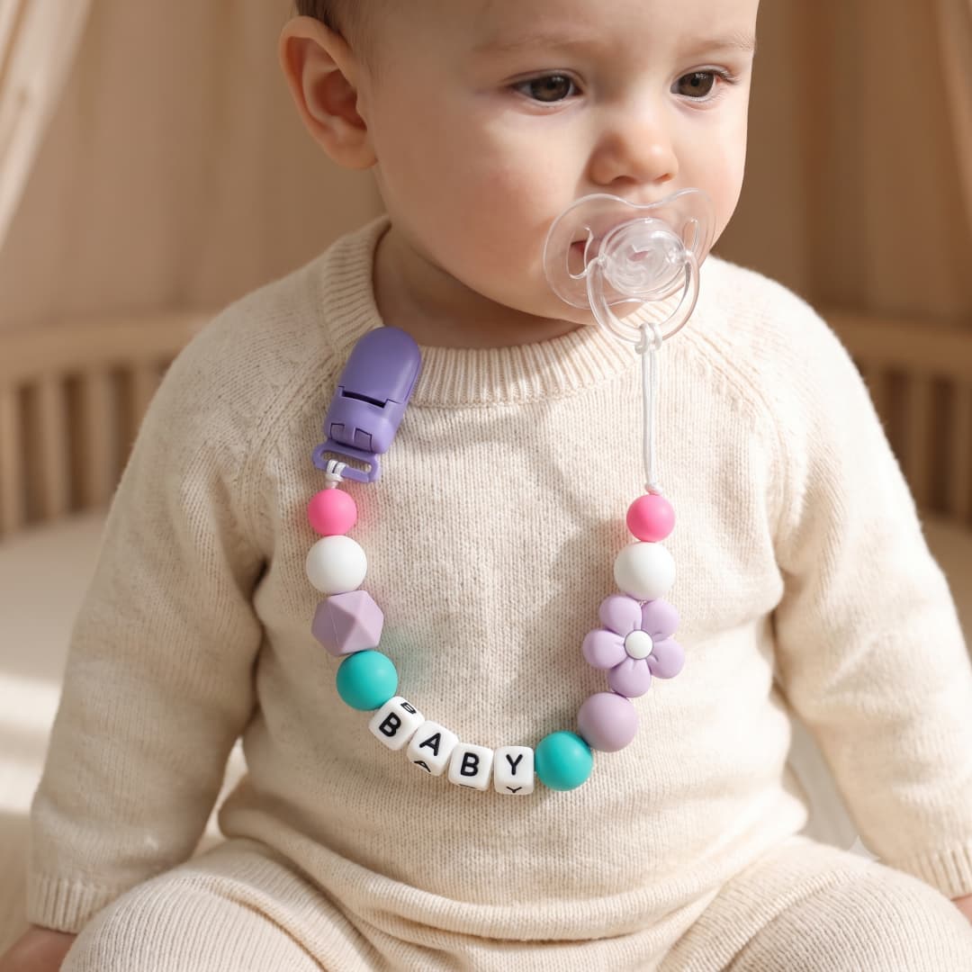 Prendedor de Chupeta Personali - Baby Food Name avaliação e preço