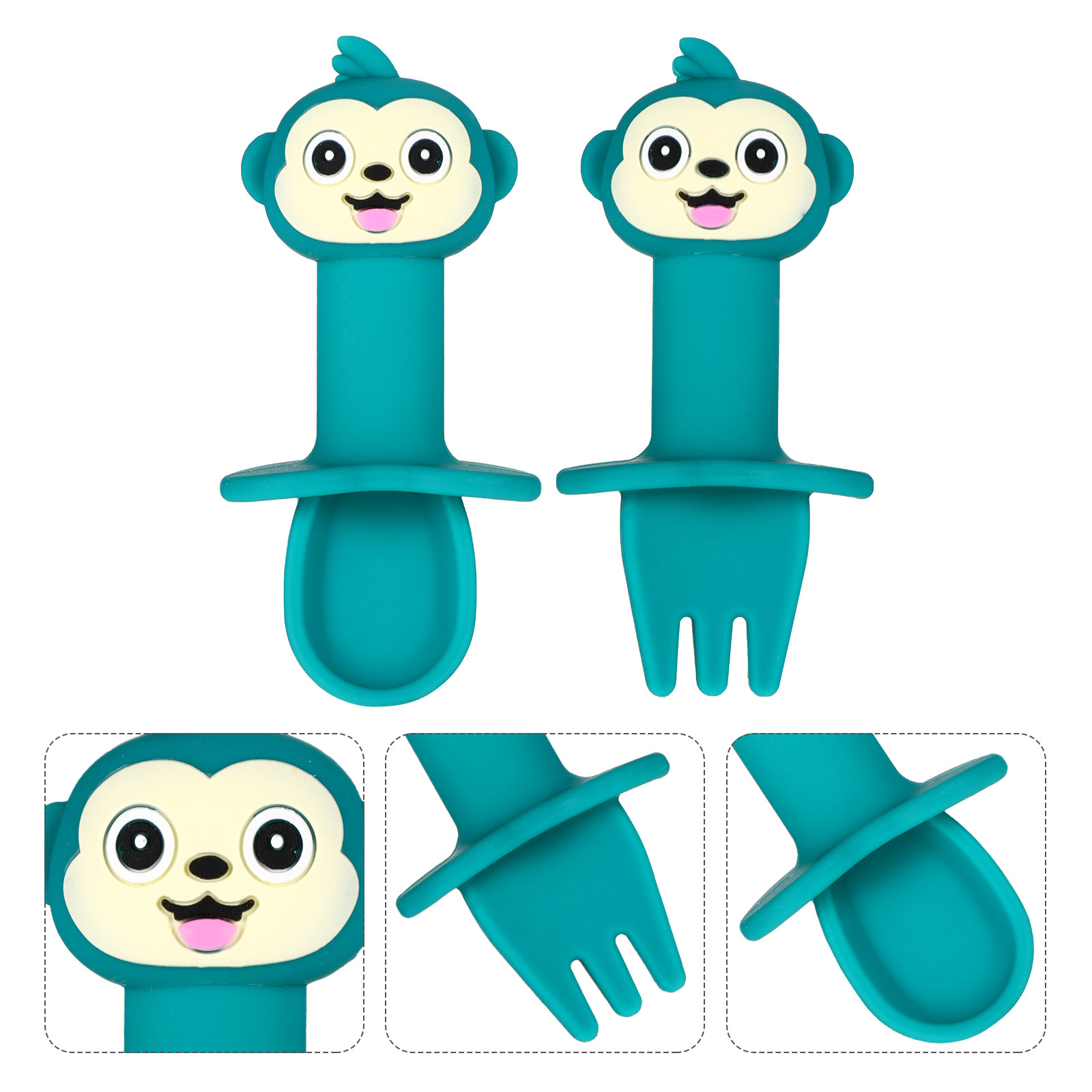 Conjunto de 2 colheres e garfo - Baby Food Utensils Set avaliação e preço