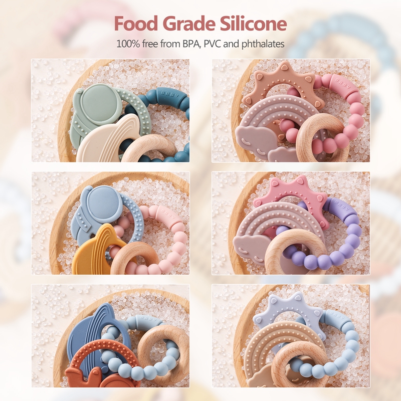 1pc mordedor de silicone, grau - Baby Food Name avaliação e preço