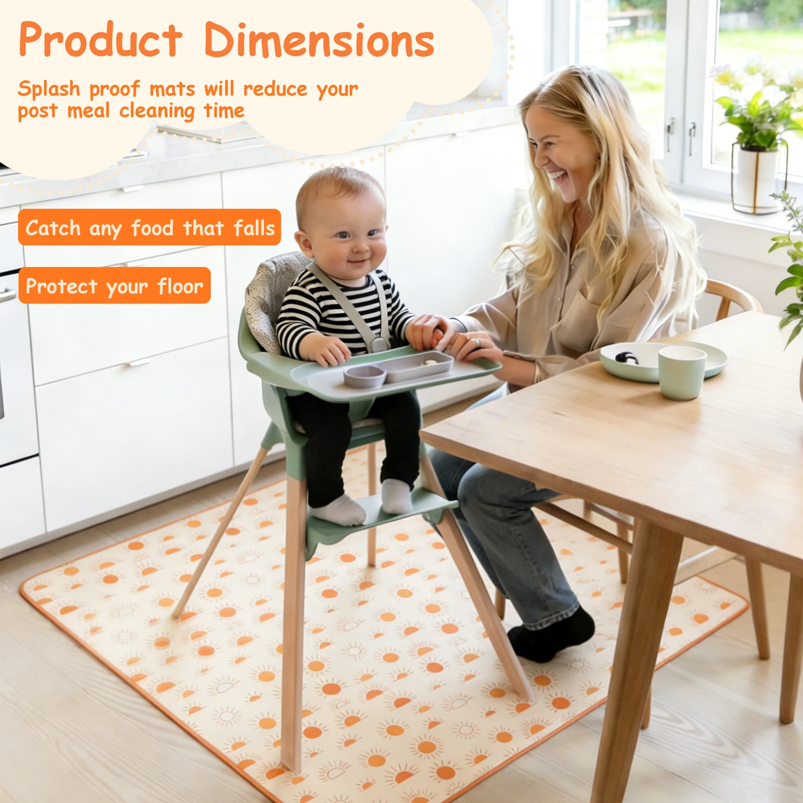 Tapete Protetor Impermeável pa - Highchair Splash Mat avaliação e preço