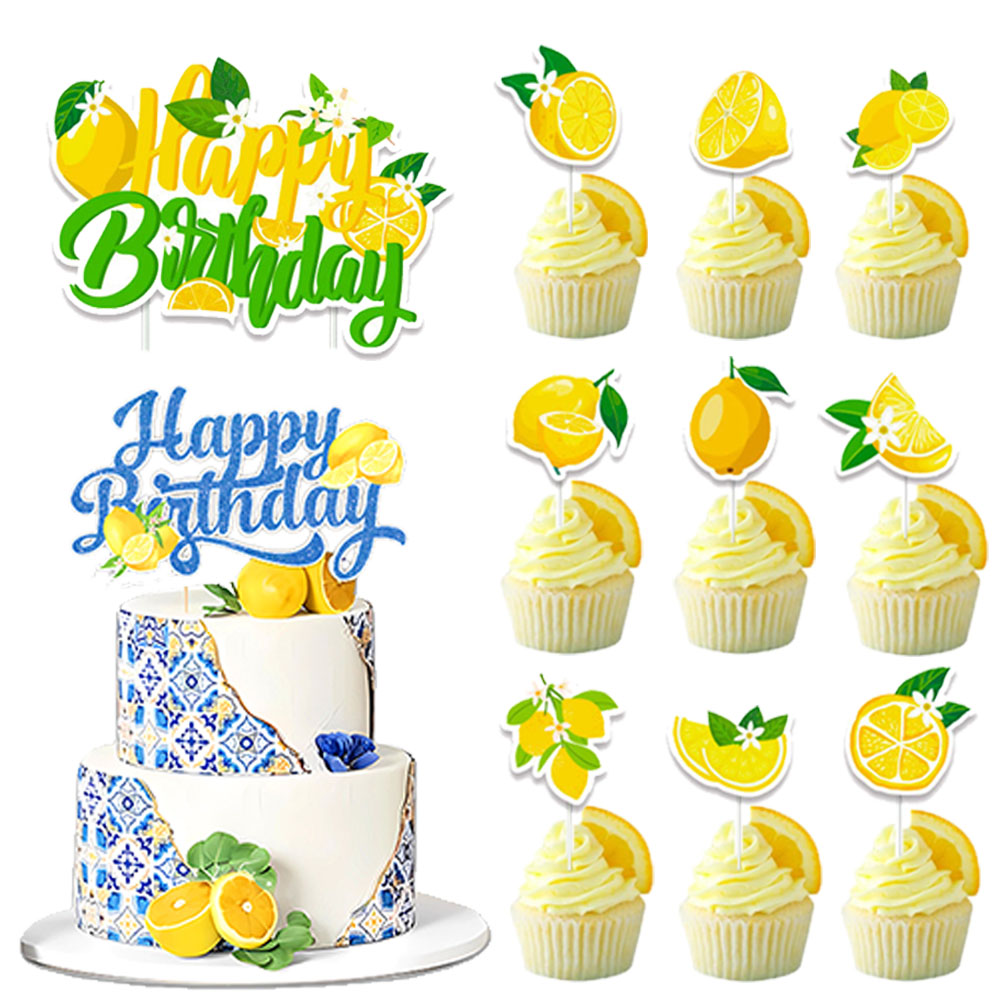 Limão cupcake toppers verão bo - Baby Food For 2 Year Old avaliação e preço