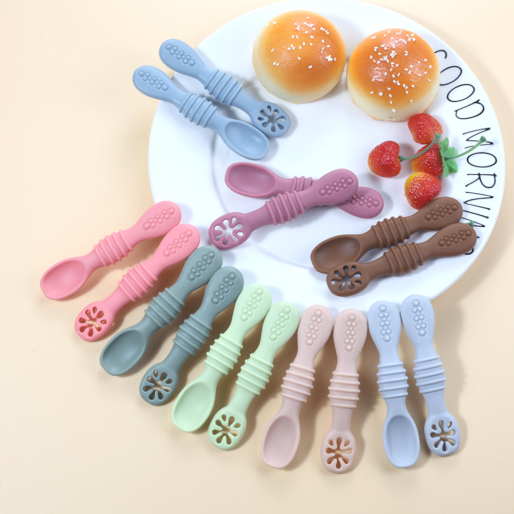 2 pçs bonito bebê aprendizagem - Baby Food Utensils Set avaliação e preço